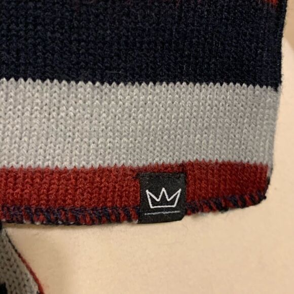 Stars & Stripes Scarf Red, Navy Blue Gray America - Picture 5 of 8